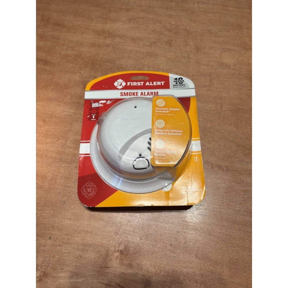 New First Alert Hardwired Smoke Alarm 10 Year Battery Backup Test Silence 9120b